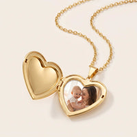Thumbnail for Floral Heart Photo Locket Necklace