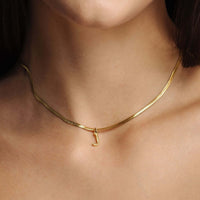 Thumbnail for Harmony Initial Necklace - Gold necklace for women with personalized letter pendant by Brother & Sisters.