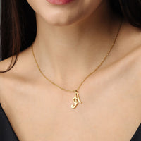 Thumbnail for Gold Necklace for a Woman - Minimalist Initial Necklace - Woman Necklace - Letter Necklace - Silver Necklace Necklace Gold / A Brother & Sisters