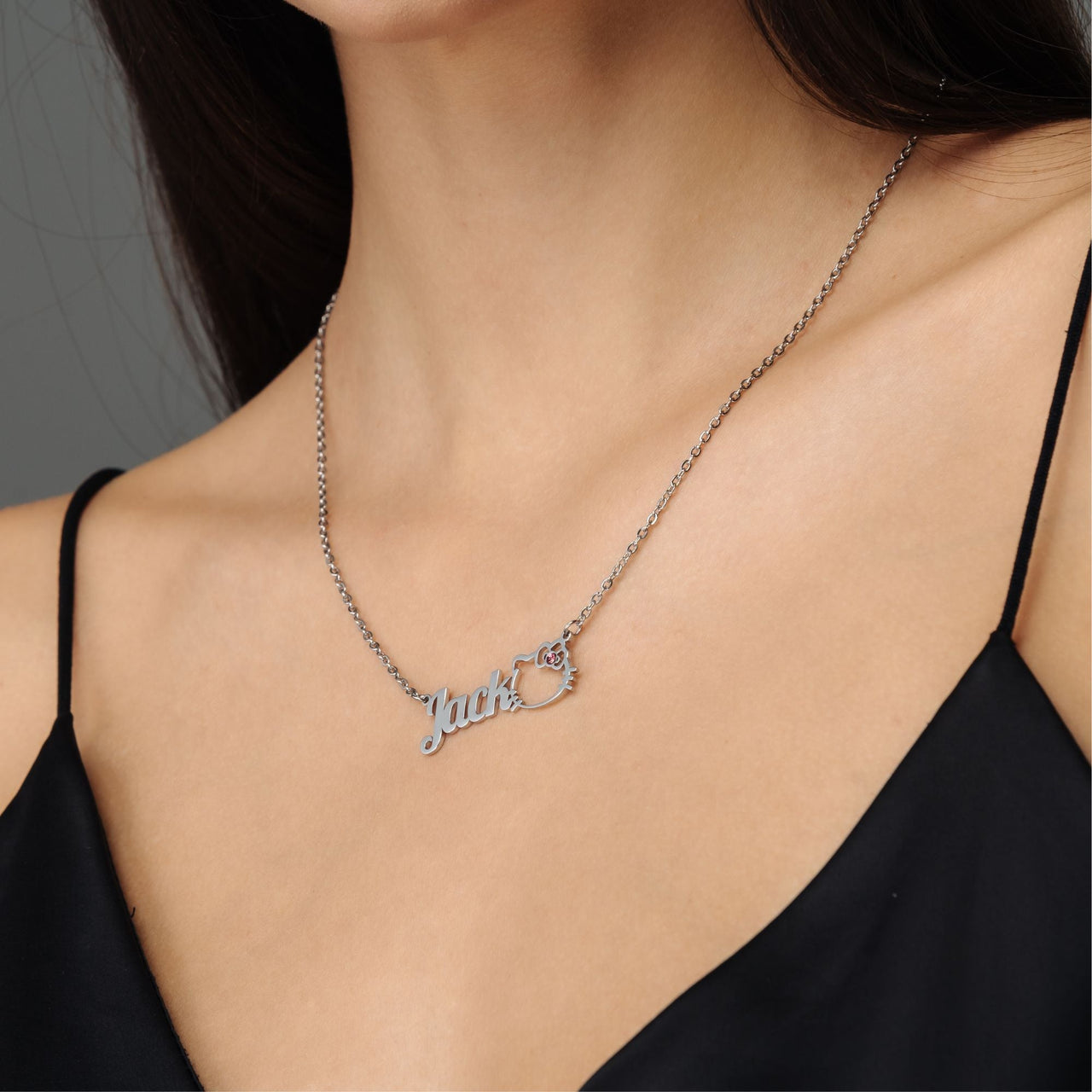Kitty Name Necklace - Personalised Necklace - Custom Necklace - Necklaces for Girlfriend - Necklaces for Moms Necklace Brother & Sisters