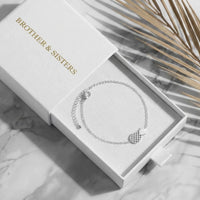 Thumbnail for Pineapple bracelet — in the gift box, silver | SKU: 9178613-white-gold