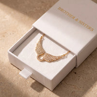 Thumbnail for The gold necklace in the Brother & Sisters gift box | SKU: 42002-gold
