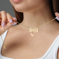 Thumbnail for Simple Name Necklace - Custom Name Necklace - Personalised Necklace - Necklaces for Girlfriend - Necklaces for Moms Necklace Brother & Sisters