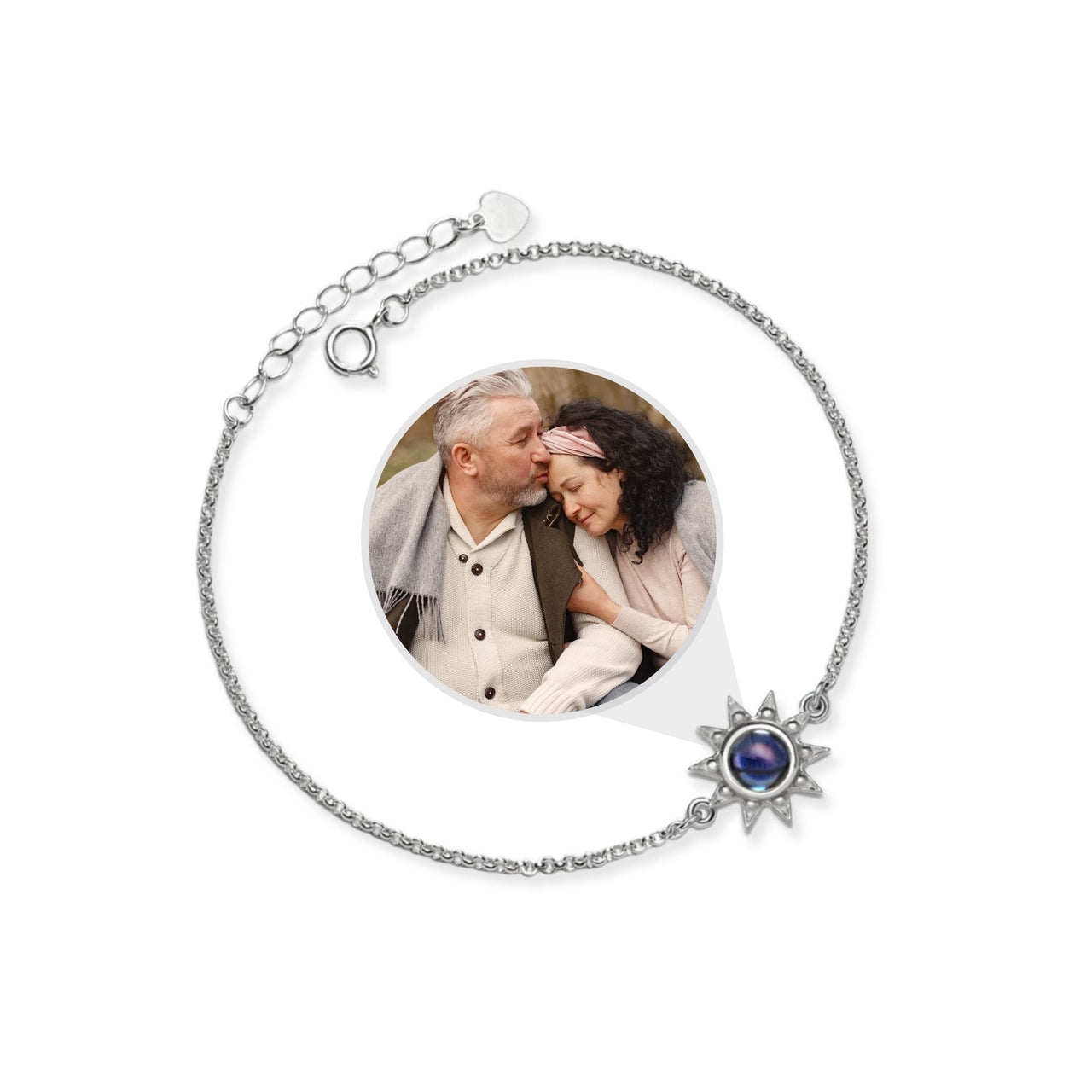 Sun Personalized Photo Bracelet - Personalized Gift for Women - Custom Jewelry for Her - Custom Bracelet Picture - Personalised Photo Gift Bracelet Brother & Sisters