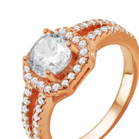 Thumbnail for Rose gold engagement ring — product photo on a white background, silver