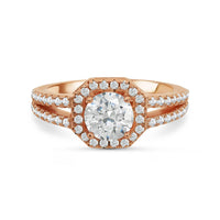 Thumbnail for Rose gold engagement ring — product photo on a white background, silver