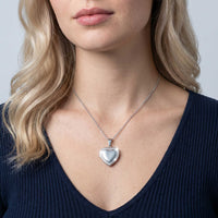 Thumbnail for Crystal Heart Photo Locket Necklace