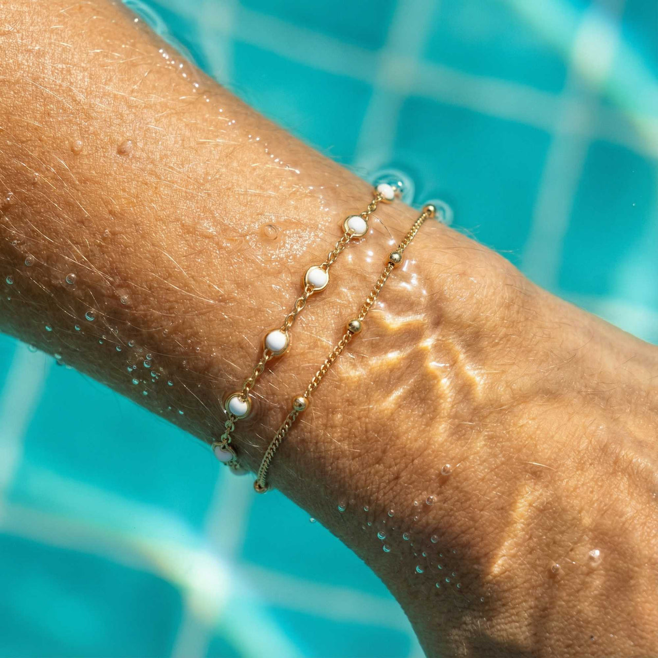 Double White Bracelet