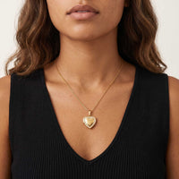 Thumbnail for Crystal Heart Photo Locket Necklace