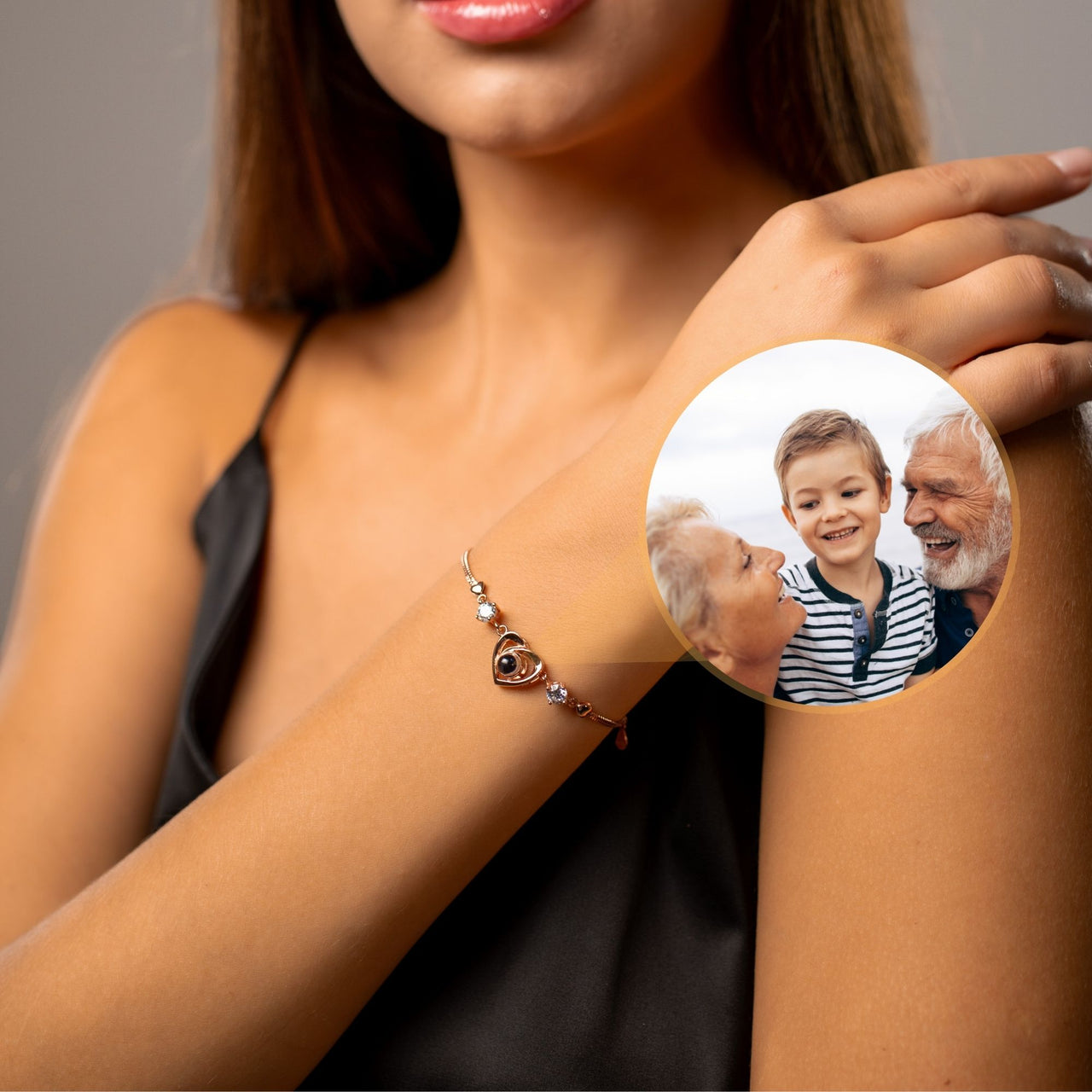 Diamond Photo Bracelet