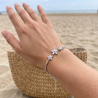 Thumbnail for Crystal bracelet — worn, real size, silver | SKU: 422177-white-gold-XS-S