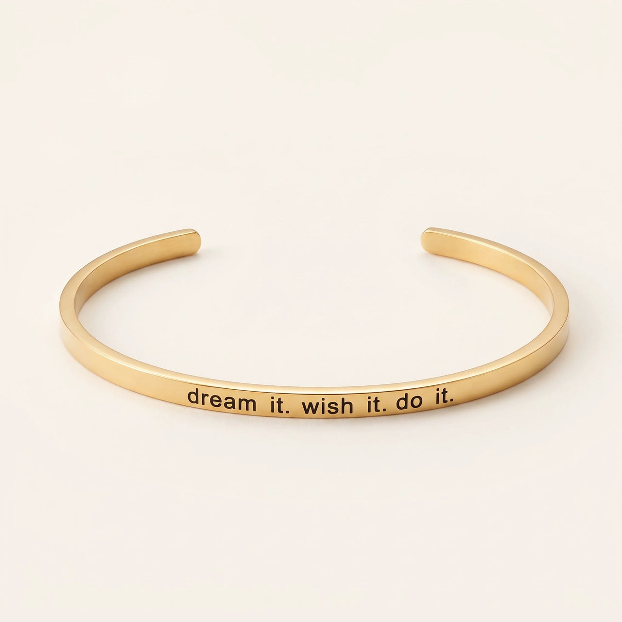 Engraved bangle — product photo on a white background, gold | SKU: 4214557-gold-color