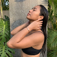 Thumbnail for Motivational bracelet — worn in the shower, waterproof, rose gold | SKU: 4214557-imitation-rhodium-plated