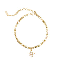 Thumbnail for Gold Initial Anklet - Ankle Bracelet - Anklet for Women - Gold Leg Bracelet Anklet W Brother & Sisters