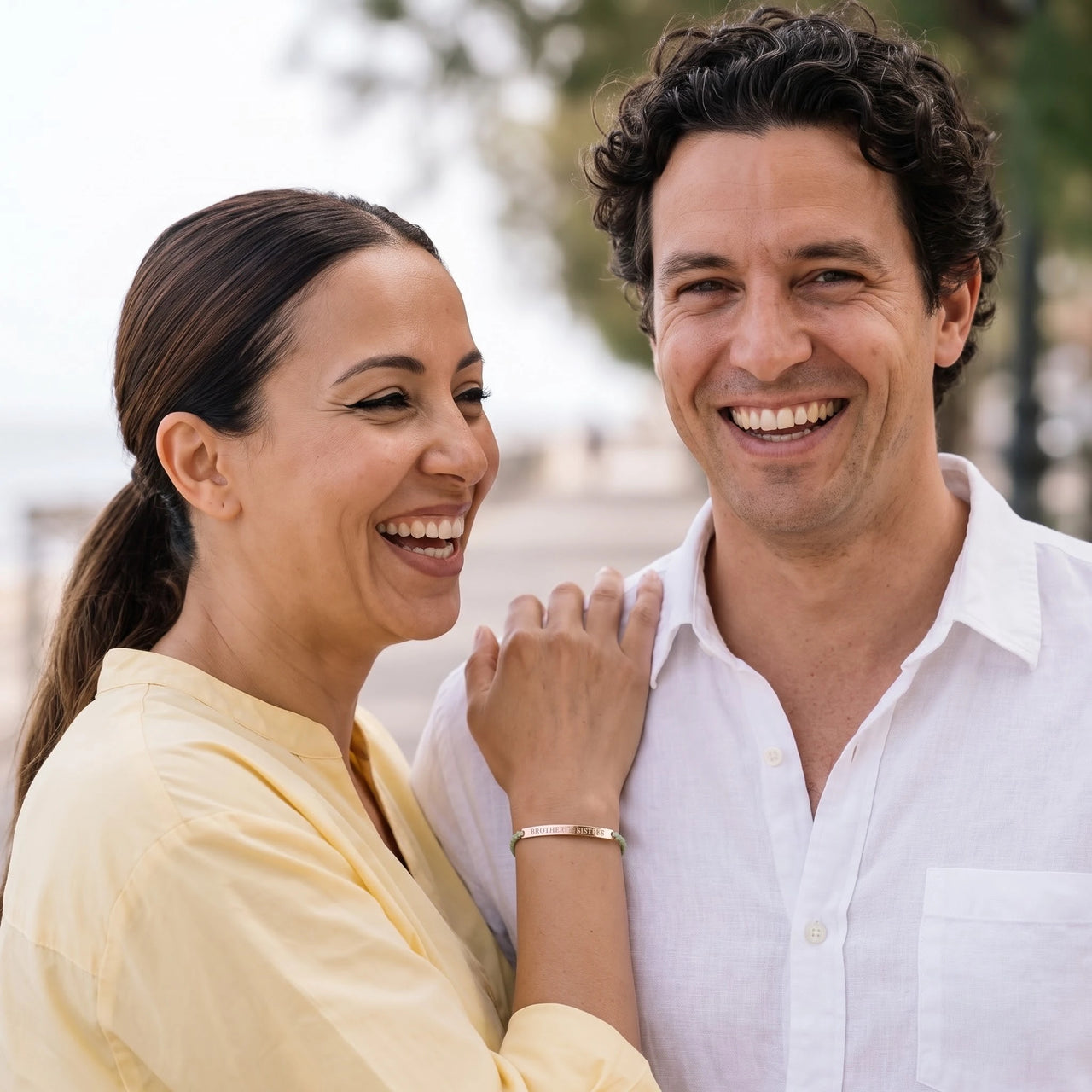 Adjustable bracelet — worn by a couple, rose gold | SKU: lanature-rg
