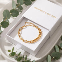 Thumbnail for Chain bracelet — in the gift box, gold | SKU: ledouble
