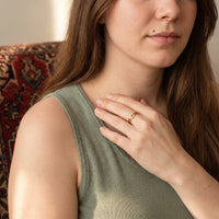 Thumbnail for Gold stacking rings — worn, everyday gesture, gold | SKU: lezigzag