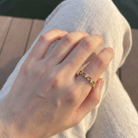 Thumbnail for Adjustable ring — worn, real size, gold | SKU: lescoeurs