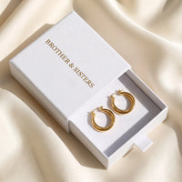 Thumbnail for The Joints, gold earrings — gift box | SKU: lescroisees