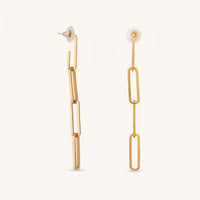 Thumbnail for Chain earrings — product photo on a white background, gold | SKU: lespendantes