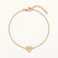 Thumbnail for Diamond shape bracelet — product photo on a white background, gold | SKU: 11662607-gold