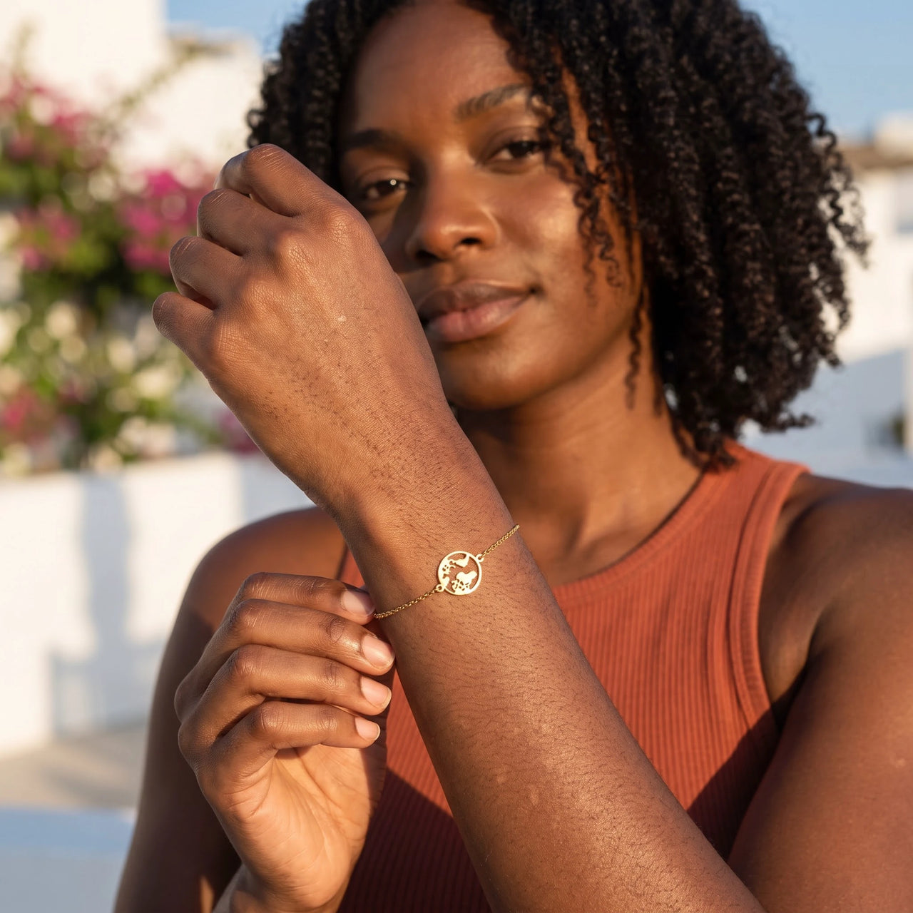 Earth bracelet — worn, everyday gesture, gold | SKU: 22665062-gold