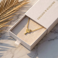 Thumbnail for Gold palm tree necklace — in the gift box, gold | SKU: 8732822-gold-color