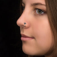Thumbnail for Moonshadow Nose Ring - Titanium Nose Jewelry - Gold Nose Ring - Nose Piercing Jewelry Nose Ring Brother & Sisters