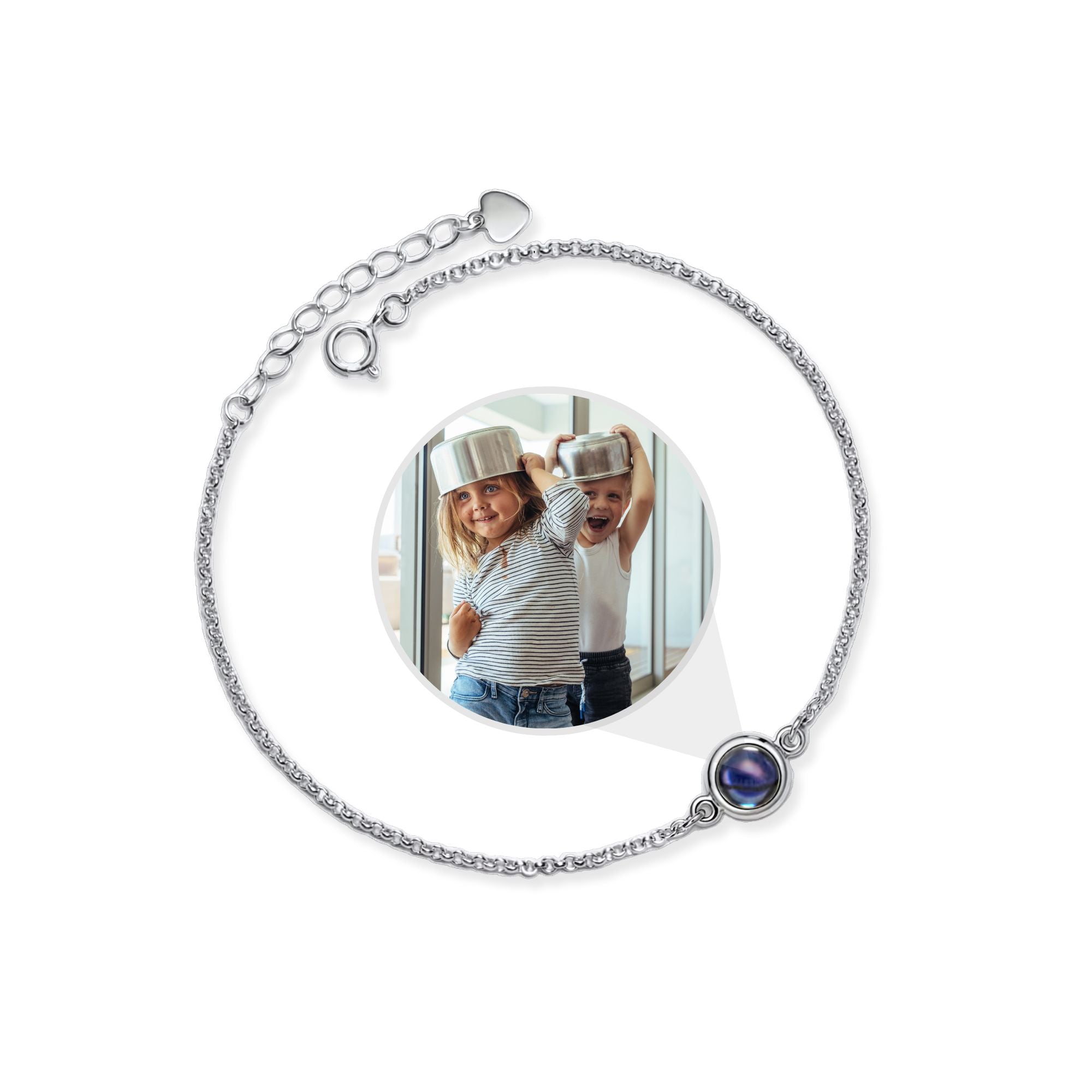 Photo Projection Bracelet - Personalized Gift for Women - Custom Jewelry For Her - Custom Bracelet Picture - Personalised Photo Gift Bracelet Brother & Sisters