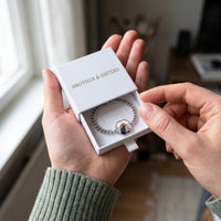 Thumbnail for The silver octagon photo bracelet in the Brother & Sisters gift box | SKU: TPH-OCTB-SILVER-18