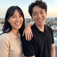 Thumbnail for Rose gold solitaire engagement ring — worn by a couple, rose gold | SKU: 33759698-4.5-rose-gold