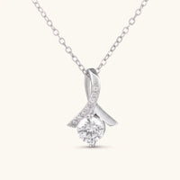 Thumbnail for Ribbon necklace — product photo on a white background, silver | SKU: 6309048