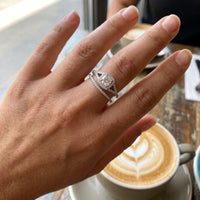 Thumbnail for Silver ring worn, showing its real size | SKU: 497080-4.5-silver