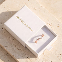 Thumbnail for Curved wedding band — in the gift box, rose gold | SKU: 10645547-4.5-rose-gold