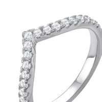 Thumbnail for Wishbone ring — product photo on a white background, silver | SKU: 10645547-4.5-silver