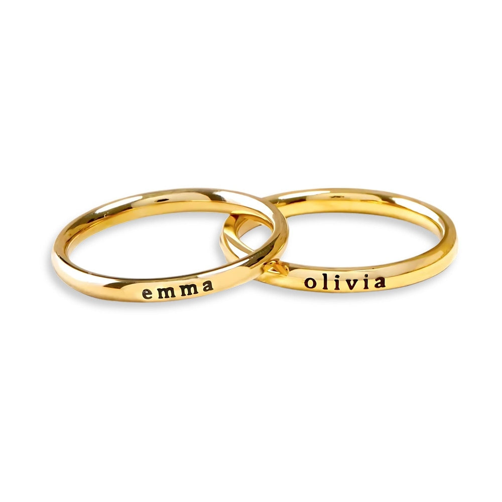 Brother Rings Stainless Steel Ring - Woman Ring - Custom Name Ring – Engraved Ring ...