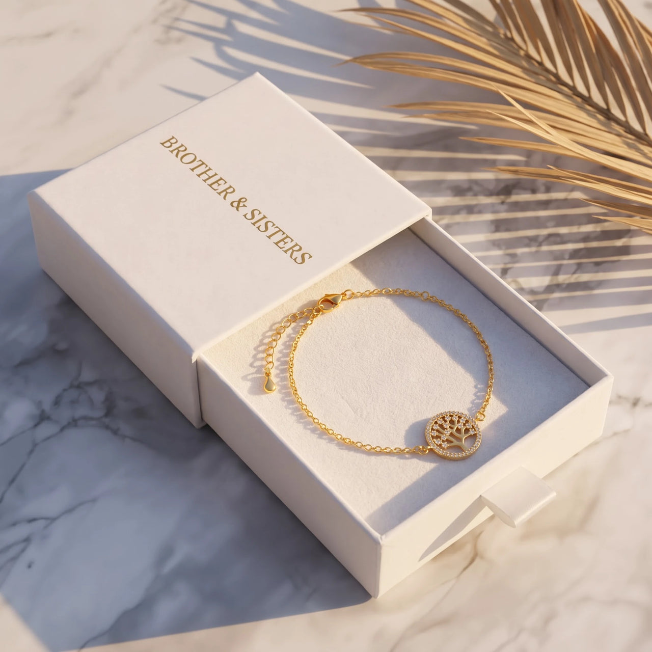 Tree of life bracelet — in the gift box, gold | SKU: 18963309-gold