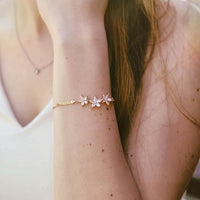 Thumbnail for Austrian Crystals Flowers Bracelet