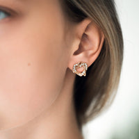 Thumbnail for Hearts with Austrian Crystals Earrings