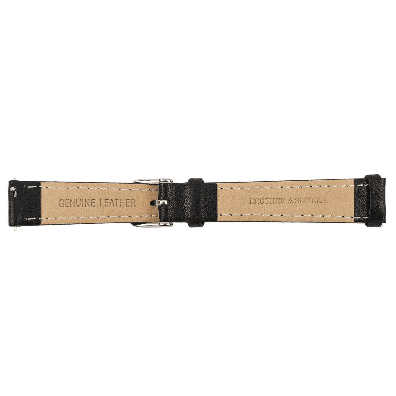 Black Leather Strap & Silver Buckle - Brother & Sisters
